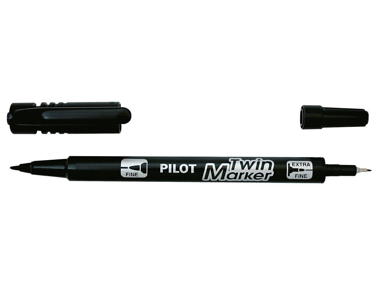 Pilot twin marker extra fine - black